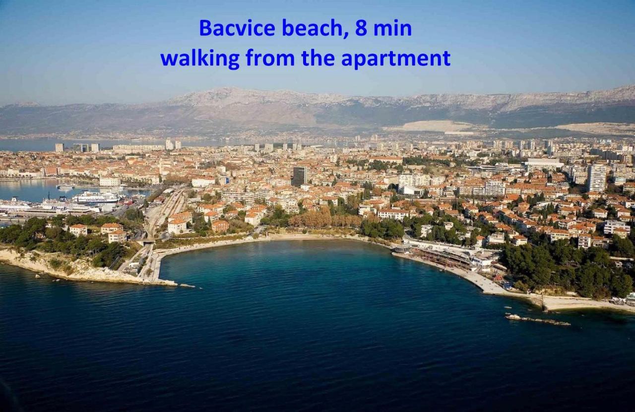 Modern Apt With Terrace 4 Min Walk To The Beach Split Exterior photo